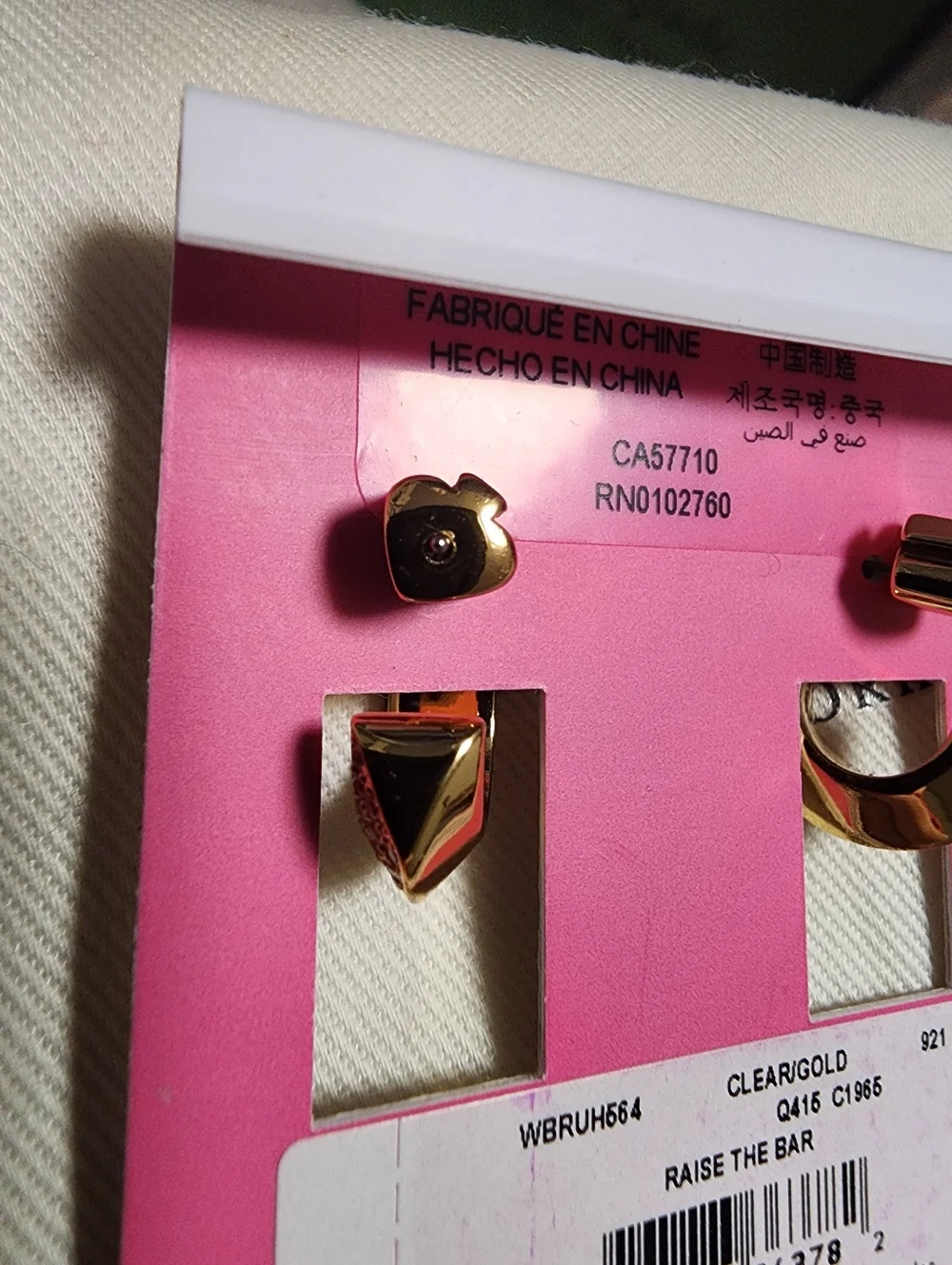 ✨️NWT✨️ Kate Spade Gold & CZ Earrings With Dust Bag - Picture 5 of 5